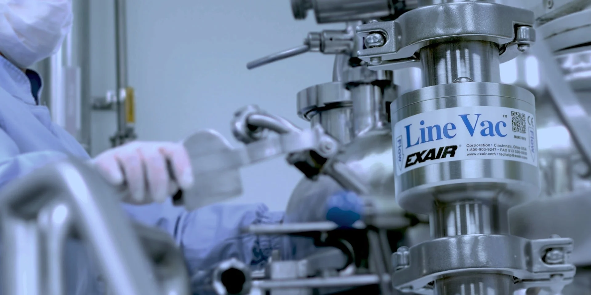 Line Vac con brida sanitaria